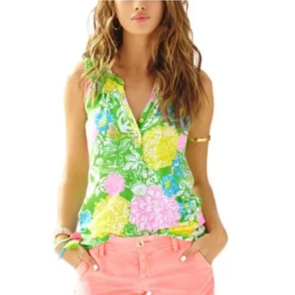 Lilly Pulitzer Sleeveless Essie Top Size S - Picture 1 of 7